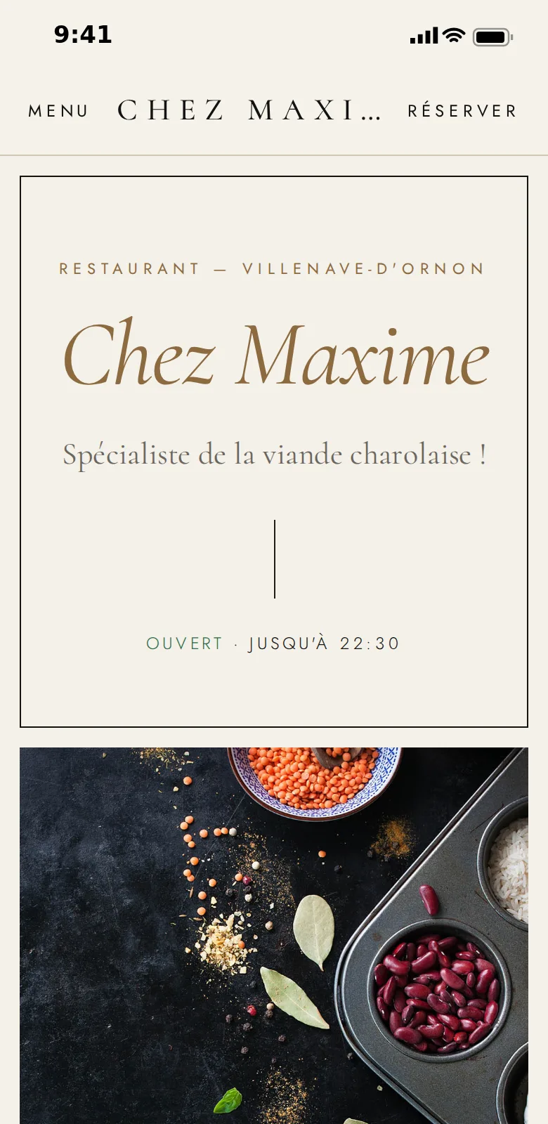 Design élégant pour un restaurant gastronomique