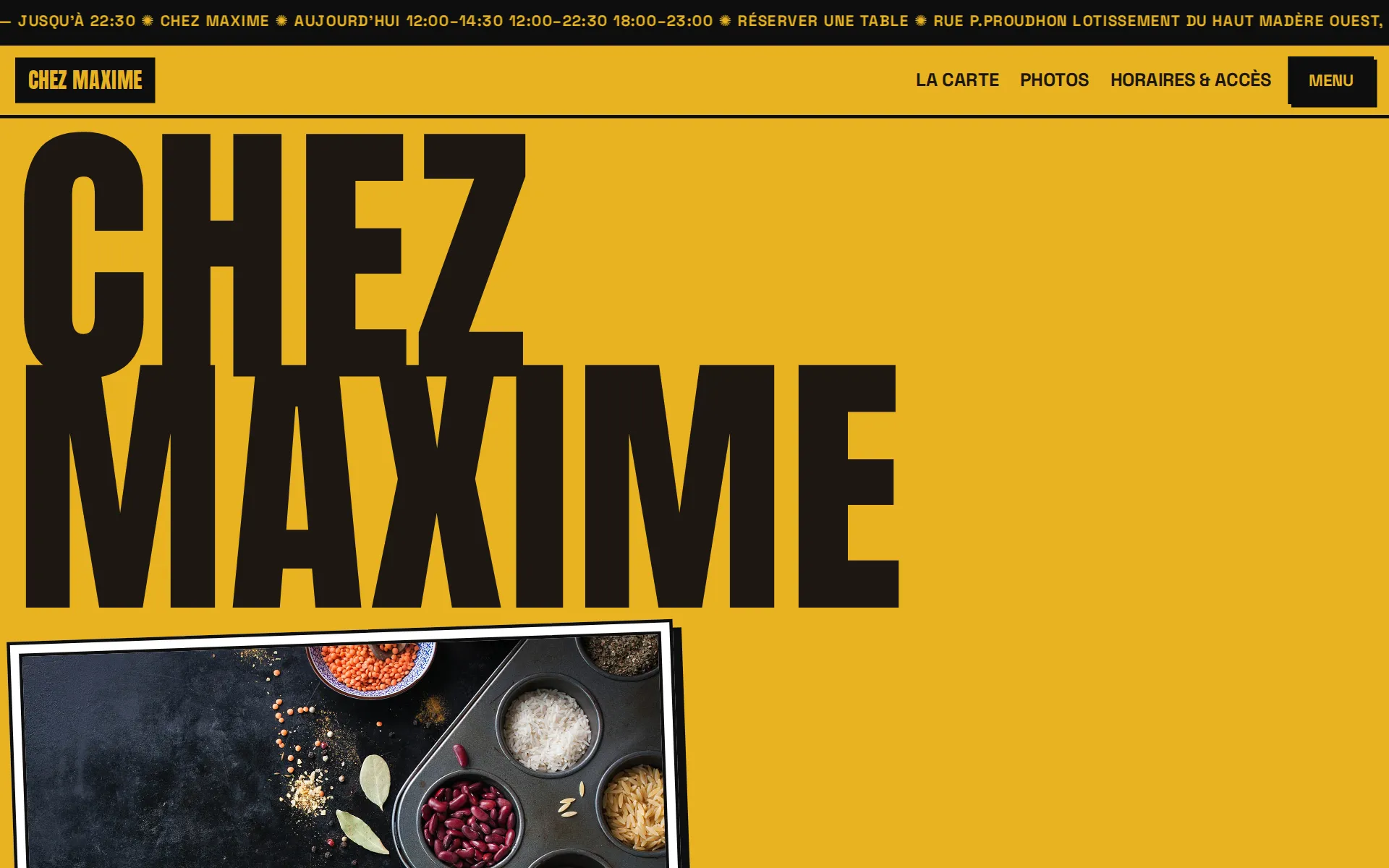 Site internet de restauration rapide créé avec Clickandresto