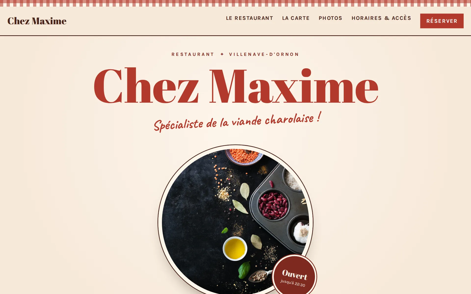 Site internet de pizzeria créé avec Clickandresto